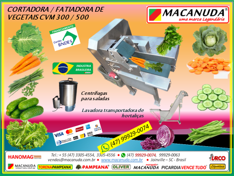 VEGETABLES PROCESSED MACHINES MACANUDA BRAND